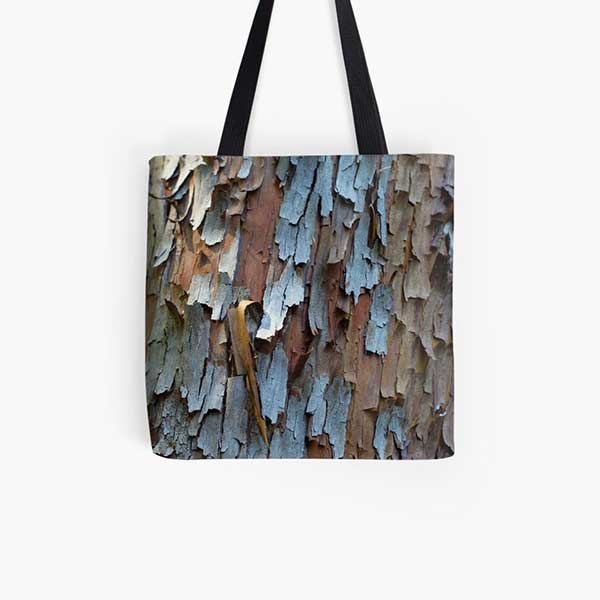 Peeling Renewal Arbutus Bark Abstract Tote Bag