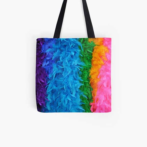 Puzzle Feather Boa Tote Bag